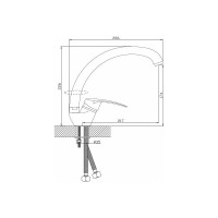 Смеситель для кухни Diadonna с высоким изливом D80-439112