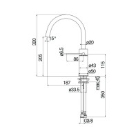 Смеситель для кухни Nobili VELIS красное золото VE125133RCP 00000106707