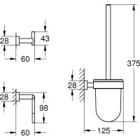 Набор аксессуаров GROHE Essentials Cube 3 предмета 40757001