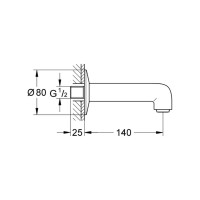Излив для ванны Grohe BauClassic 13258000
