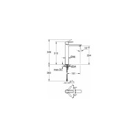 Смеситель для раковины Grohe Lineare New однорычажный, свободностоящий 23405001