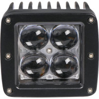 Светодиодная квадратная фара Airline 4 LED линза 4D, 12W, 82x75x75, 12/24V  ALED008