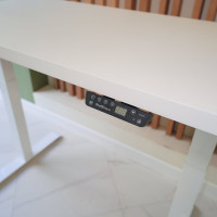 Стол с регулируемой высотой StolStoya МОТОР UP подстолье белое и столешница МДФ эмаль Белая 120x65 SE211I120W