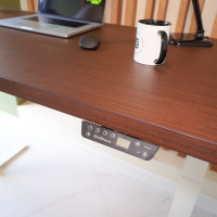 Стол с регулируемой высотой StolStoya МОТОР UP подстолье белое и столешница МДФ шпон Венге 120x65 SE211/120WV