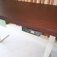 Стол с регулируемой высотой StolStoya МОТОР UP подстолье белое и столешница МДФ шпон Венге 140x70 SE211/140WV