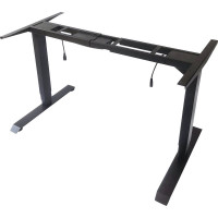 Стол двухмоторный с регулируемой высотой StolStoya ТИТАН подстолье черное и столешница МДФ эмаль SE221IBB12065
