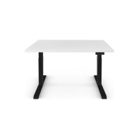Стол двухмоторный с регулируемой высотой StolStoya ТИТАН подстолье черное и столешница МДФ эмаль SE221IBW14070