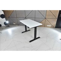 Стол двухмоторный с регулируемой высотой StolStoya ТИТАН подстолье черное и столешница МДФ эмаль SE221IBW14070