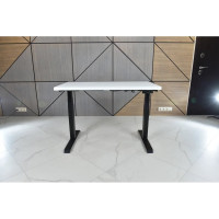 Стол двухмоторный с регулируемой высотой StolStoya ТИТАН подстолье черное и столешница МДФ эмаль SE221IBW14070