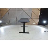 Стол двухмоторный с регулируемой высотой StolStoya ТИТАН подстолье черное и столешница МДФ эмаль SE221IBSS12065