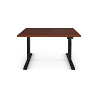 Стол двухмоторный с регулируемой высотой StolStoya ТИТАН подстолье черное и столешница МДФ шпон SE221IBKD12065