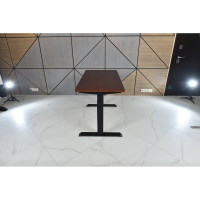 Стол двухмоторный с регулируемой высотой StolStoya ТИТАН подстолье черное и столешница МДФ шпон SE221IBKD12065