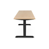 Стол двухмоторный с регулируемой высотой StolStoya ТИТАН подстолье черное и столешница МДФ шпон SE221IBBD14070