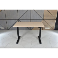 Стол двухмоторный с регулируемой высотой StolStoya ТИТАН подстолье черное и столешница МДФ шпон SE221IBBD14070