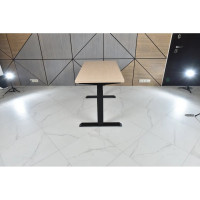 Стол двухмоторный с регулируемой высотой StolStoya ТИТАН подстолье черное и столешница МДФ шпон SE221IBBD14070