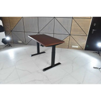 Стол двухмоторный с регулируемой высотой StolStoya ТИТАН подстолье черное и столешница МДФ шпон SE221IBKD12065