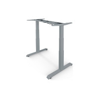 Стол двухмоторный с регулируемой высотой StolStoya ТИТАН подстолье серое и столешница МДФ шпон SE221ISBD12065