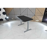 Стол двухмоторный с регулируемой высотой StolStoya ТИТАН подстолье серое и столешница МДФ эмаль SE221ISB12065