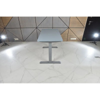 Стол двухмоторный с регулируемой высотой StolStoya ТИТАН подстолье серое и столешница МДФ эмаль SE221ISS14070