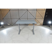 Стол двухмоторный с регулируемой высотой StolStoya ТИТАН подстолье серое и столешница МДФ эмаль SE221ISS14070