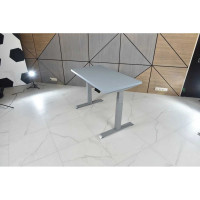Стол двухмоторный с регулируемой высотой StolStoya ТИТАН подстолье серое и столешница МДФ эмаль SE221ISS14070