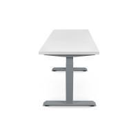 Стол двухмоторный с регулируемой высотой StolStoya ТИТАН подстолье серое и столешница МДФ эмаль SE221ISW14070
