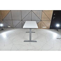 Стол двухмоторный с регулируемой высотой StolStoya ТИТАН подстолье серое и столешница МДФ эмаль SE221ISW14070