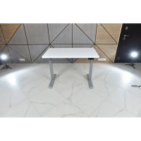 Стол двухмоторный с регулируемой высотой StolStoya ТИТАН подстолье серое и столешница МДФ эмаль SE221ISW14070