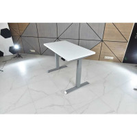 Стол двухмоторный с регулируемой высотой StolStoya ТИТАН подстолье серое и столешница МДФ эмаль SE221ISW14070