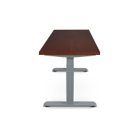 Стол двухмоторный с регулируемой высотой StolStoya ТИТАН подстолье серое и столешница МДФ шпон SE221ISKD12065