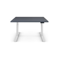 Стол двухмоторный с регулируемой высотой StolStoya ТИТАН подстолье белое и столешница МДФ эмаль SE221IWSS12065