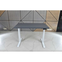 Стол двухмоторный с регулируемой высотой StolStoya ТИТАН подстолье белое и столешница МДФ эмаль SE221IWSS12065