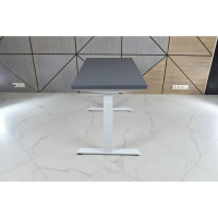 Стол двухмоторный с регулируемой высотой StolStoya ТИТАН подстолье белое и столешница МДФ эмаль SE221IWSS12065