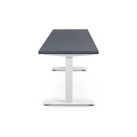 Стол двухмоторный с регулируемой высотой StolStoya ТИТАН подстолье белое и столешница МДФ эмаль SE221IWSS12065