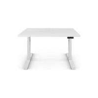 Стол двухмоторный с регулируемой высотой StolStoya ТИТАН подстолье белое и столешница МДФ эмаль SE221IWW14070