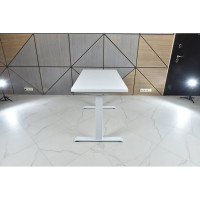 Стол двухмоторный с регулируемой высотой StolStoya ТИТАН подстолье белое и столешница МДФ эмаль SE221IWW14070