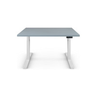 Стол двухмоторный с регулируемой высотой StolStoya ТИТАН подстолье белое и столешница МДФ эмаль SE221I120WS