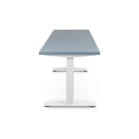 Стол двухмоторный с регулируемой высотой StolStoya ТИТАН подстолье белое и столешница МДФ эмаль SE221I120WS