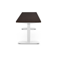 Стол двухмоторный с регулируемой высотой StolStoya ТИТАН подстолье белое и столешница МДФ шпон Венге SE221I120WV