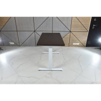 Стол двухмоторный с регулируемой высотой StolStoya ТИТАН подстолье белое и столешница МДФ шпон Венге SE221I120WV