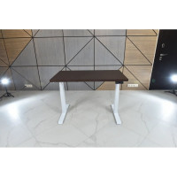 Стол двухмоторный с регулируемой высотой StolStoya ТИТАН подстолье белое и столешница МДФ шпон Венге SE221I120WV