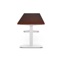 Стол двухмоторный с регулируемой высотой StolStoya ТИТАН подстолье белое и столешница МДФ шпон SE221I120WKD