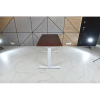 Стол двухмоторный с регулируемой высотой StolStoya ТИТАН подстолье белое и столешница МДФ шпон SE221I120WKD