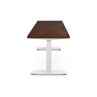 Стол двухмоторный с регулируемой высотой StolStoya ТИТАН подстолье белое и столешница МДФ шпон SE221I120WAO