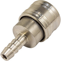 Быстроразъем пневматический с клапаном, елочка 8 мм Forcekraft FK-SE1-3SH(51560)