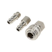 Набор быстроразъемных соединений Forcekraft 1/4'', 3 предмета FK-SE14-3(51561)