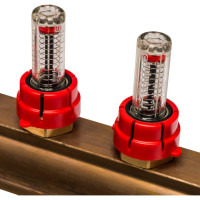 Распределительный коллектор из латуни с расходомерами 12 вых. STOUT SMB 0473 000012