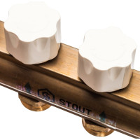 Распределительный коллектор из латуни с расходомерами 12 вых. STOUT SMB 0473 000012