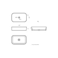 Накладной умывальник Sanita INFINITY SLIM 00000118326 WB.CT/Infinity/60-N.Slim/WHT.G/S1