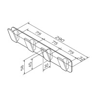 Набор крючков для полотенец AM.PM Inspire 2.0 черный A50A35922